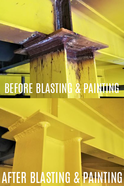 ddni before and after result of blasting and painting